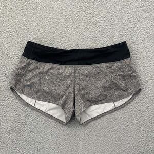 Lululemon Speed Up Shorts Low Rise 2.5" Gray Athletic Athleisure Women's 8